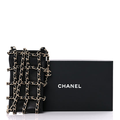 Chanel Lambskin Tech Me Out Clutch With Chain Black 11 of 11
