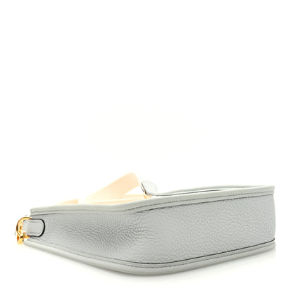 Hermes Taurillon Clemence Amazone Evelyne TPM Bleu Pale Nata 4 of 9