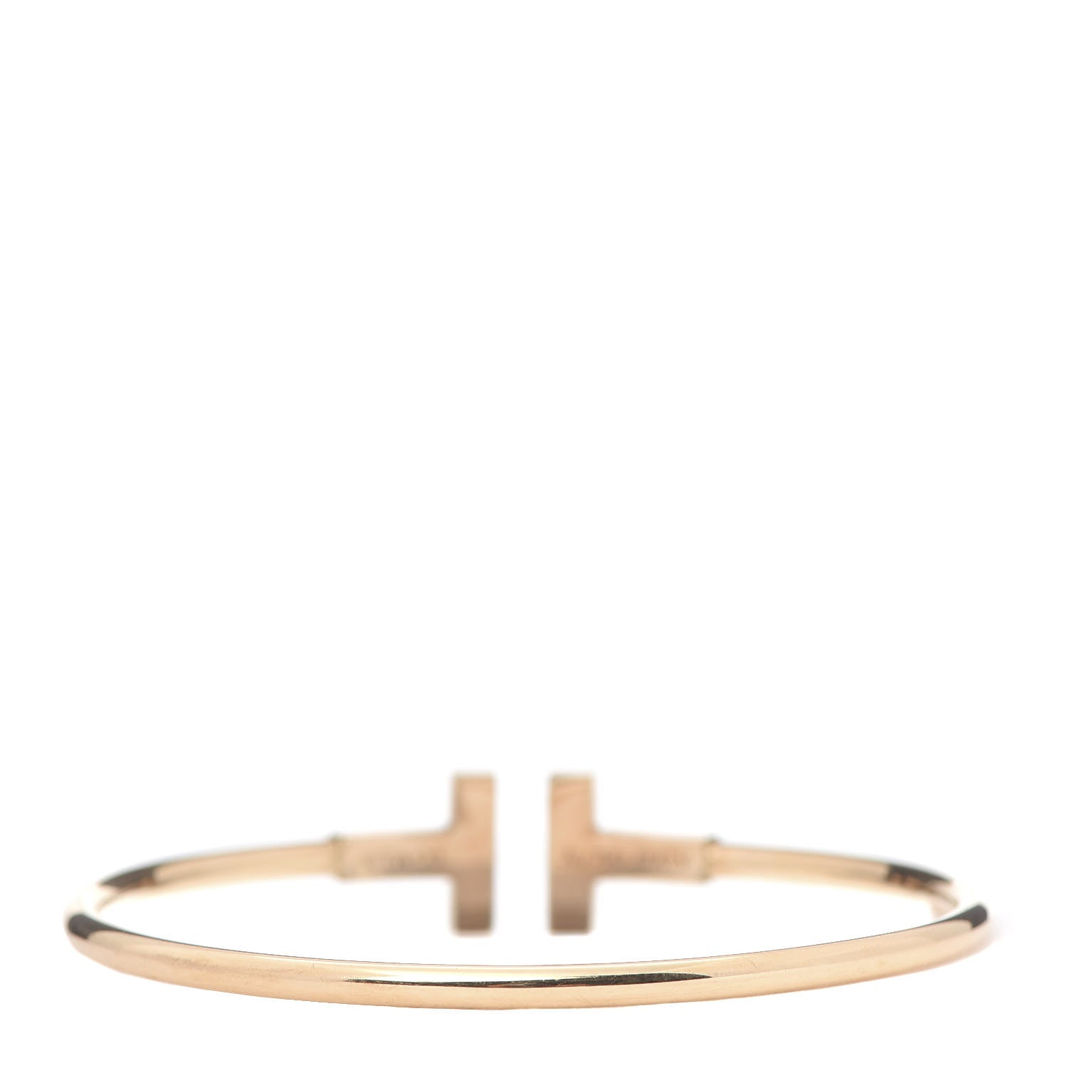 Tiffany 18K Rose Gold Diamond Mother of Pearl T Wire Bracelet 3 of 5