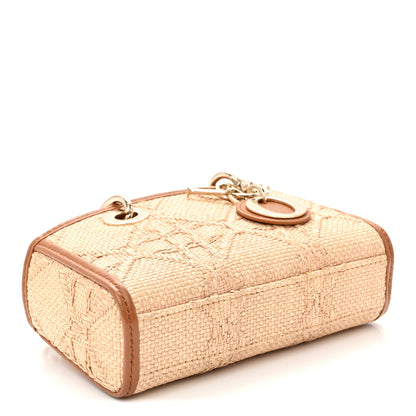 Christian Dior Raffia Micro Cannage Lady D-Joy Natural 4 of 10