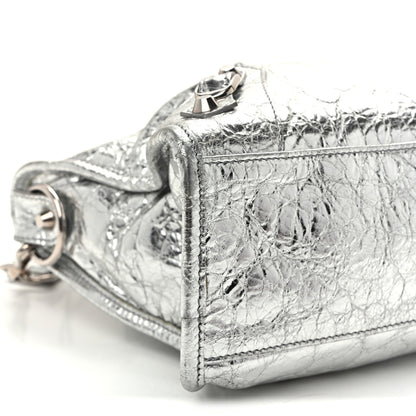 Balenciaga Metallic Agneau Silver Hardware Small Le City Silver 9 of 10