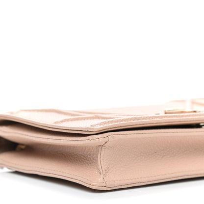 Christian Dior Grained Calfskin Diorama Wallet on Chain Pouch Nude 8 of 9