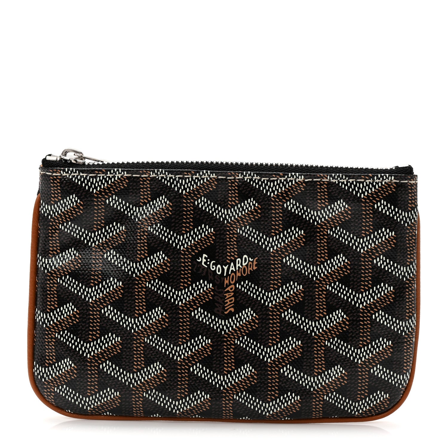 Goyard Goyardine Nano Senat Key Pouch Black Gold 1 of 7