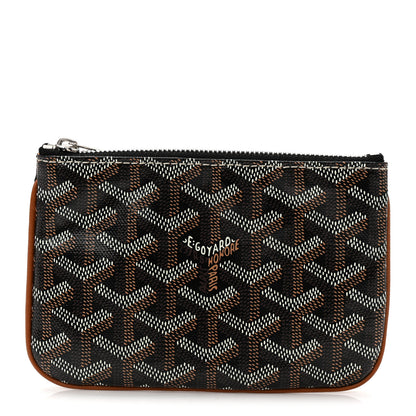 Goyard Goyardine Nano Senat Key Pouch Black Gold 1 of 7