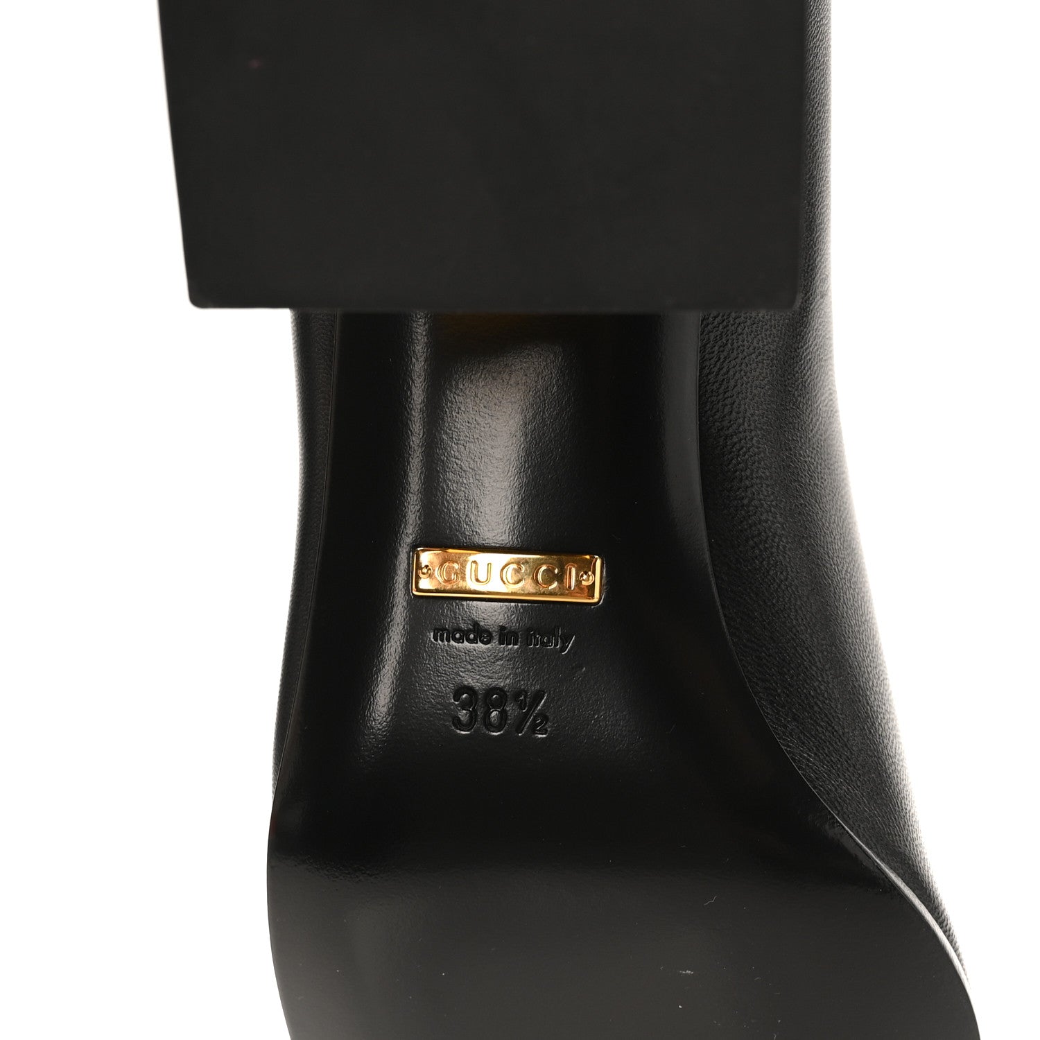 Gucci Malaga Kid Horsebit 75mm Pumps 38.5 Black 10 of 11