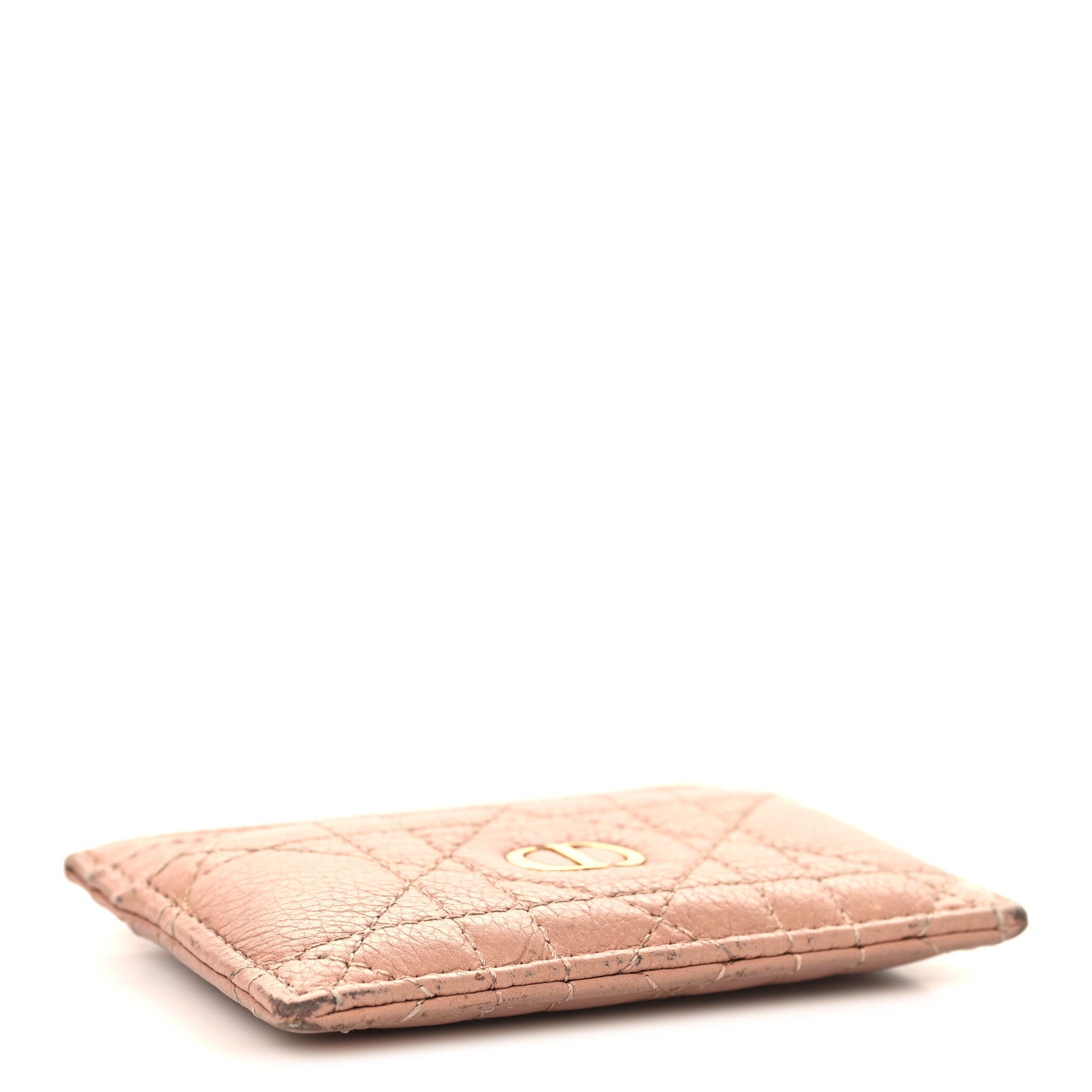 Christian Dior Supple Calfskin Cannage Caro Five-Slot Card Holder Rose Des Vents 4 of 9