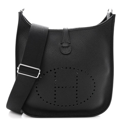 Hermes Taurillon Clemence Evelyne III PM Black 1 of 9