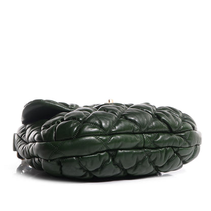 Chanel Lambskin Bubble Quilt Flap Green 4 of 8