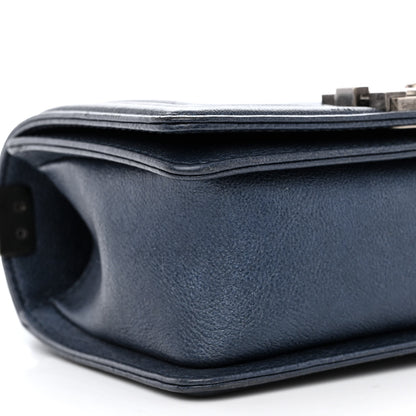 Chanel Grained Calfskin Quilted Small Boy Flap Blue 9 of 11