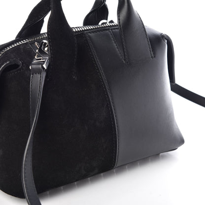 Alexander Wang Suede Calfskin Small Rogue Satchel Black Silver Hardware 9 of 9