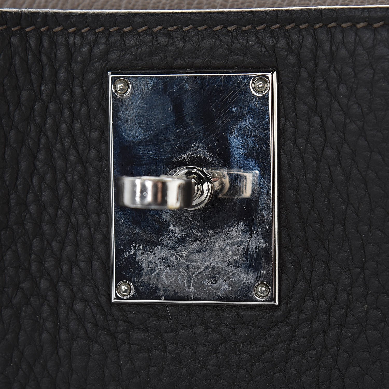 Hermes Taurillon Clemence Bicolor Jypsiere 34 Ardoise Gris Tourterelle 18 of 32