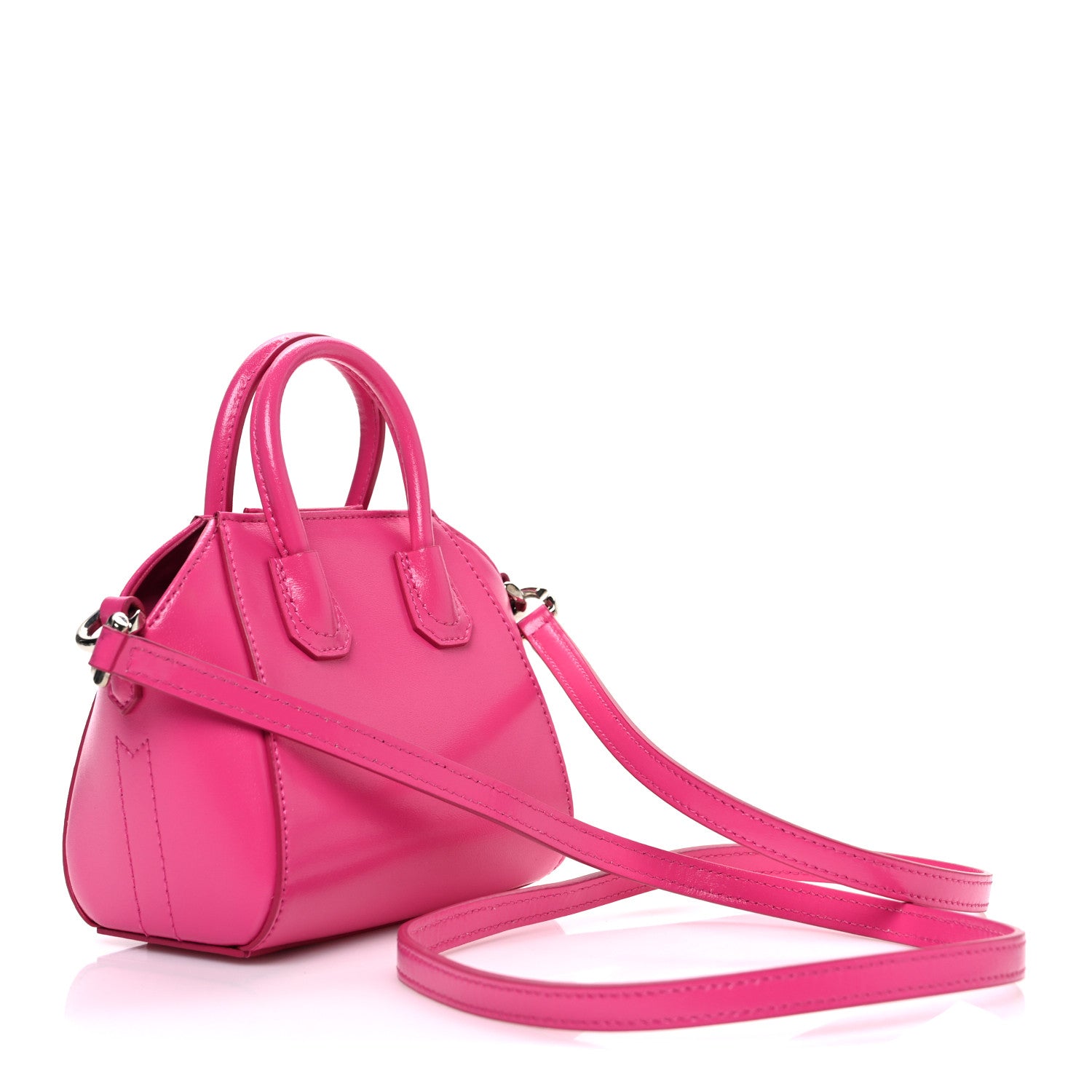 Givenchy Shiny Lord Calfskin Micro Antigona Neon Pink 3 of 11