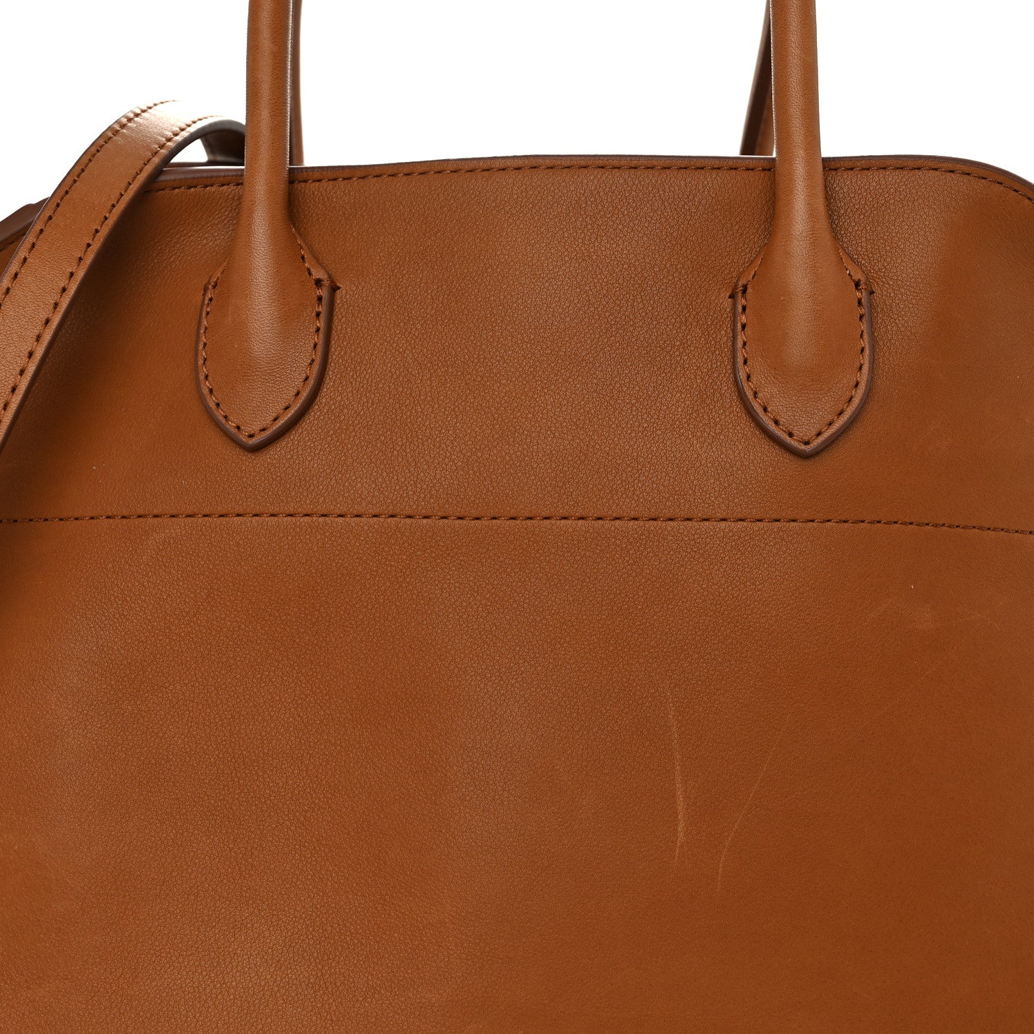 The Row Polished Saddle Calfskin Soft Margaux 12 Cuir 7 of 10
