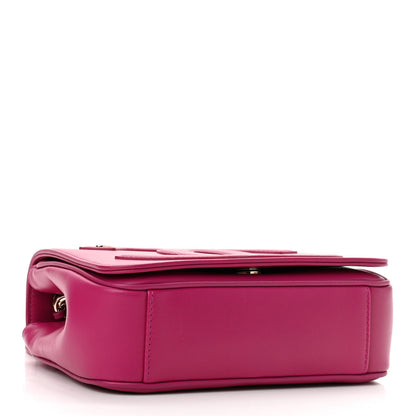 Chanel Lambskin CC Mania Flap Bag Pink 4 of 10