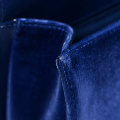 Chanel Velvet Quilted Medium Boy Flap Blue 15 of 21
