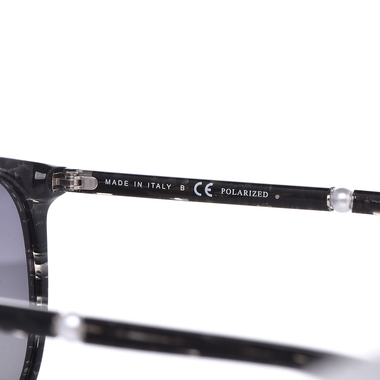 Chanel Acetate Butterfly Pearl Sunglasses 5394-H Glittered Black 6 of 7