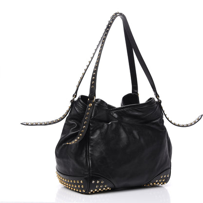 Burberry Lambskin Bridle Studs Small Canterbury Tote Black 3 of 16