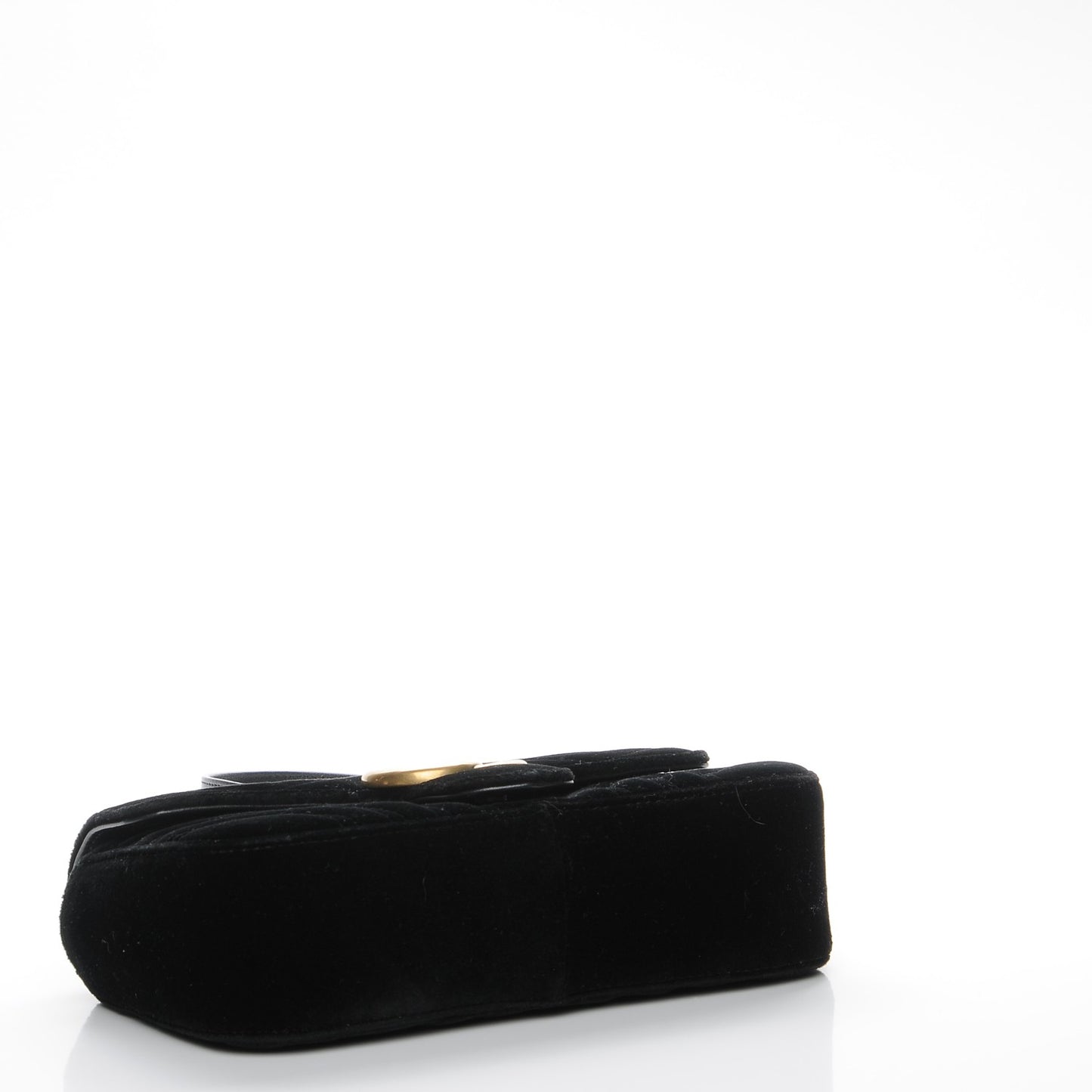 Velvet Matelasse Mini GG Marmont Shoulder Bag Black