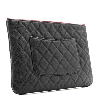 Chanel Caviar Quilted Medium Cosmetic Case Black 6 of 20