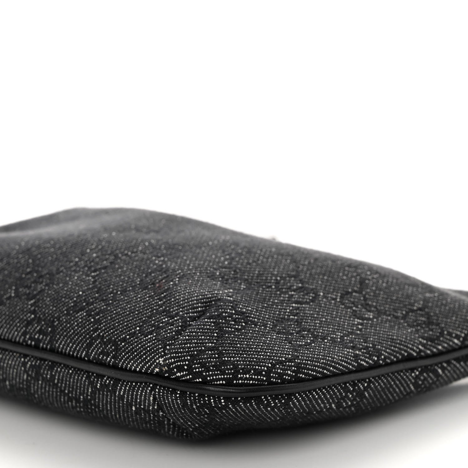 Gucci Denim Monogram Pochette Black 10 of 12