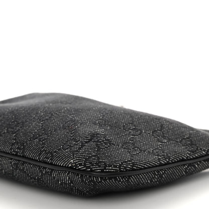 Gucci Denim Monogram Pochette Black 10 of 12