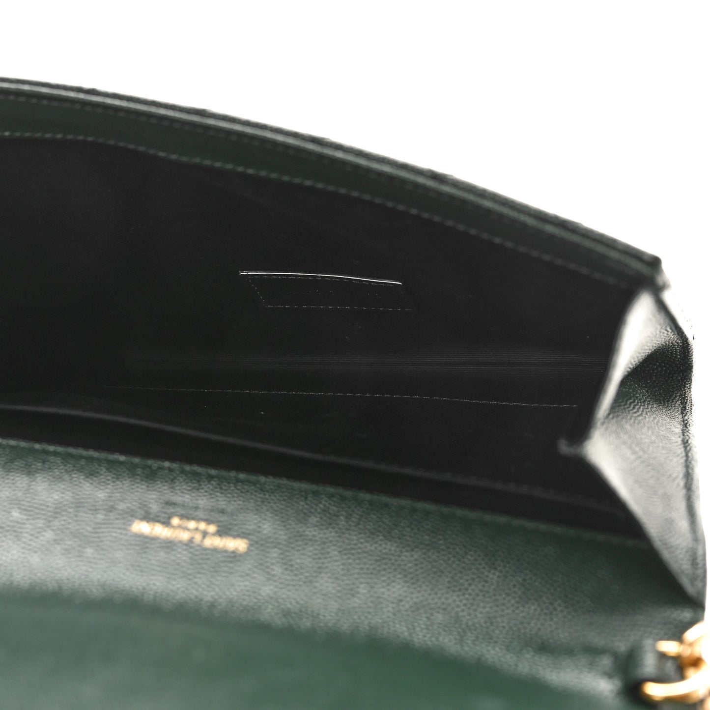 Grain De Poudre Textured Mixed Matelasse Triquilt Monogram Clutch Vert Fonce