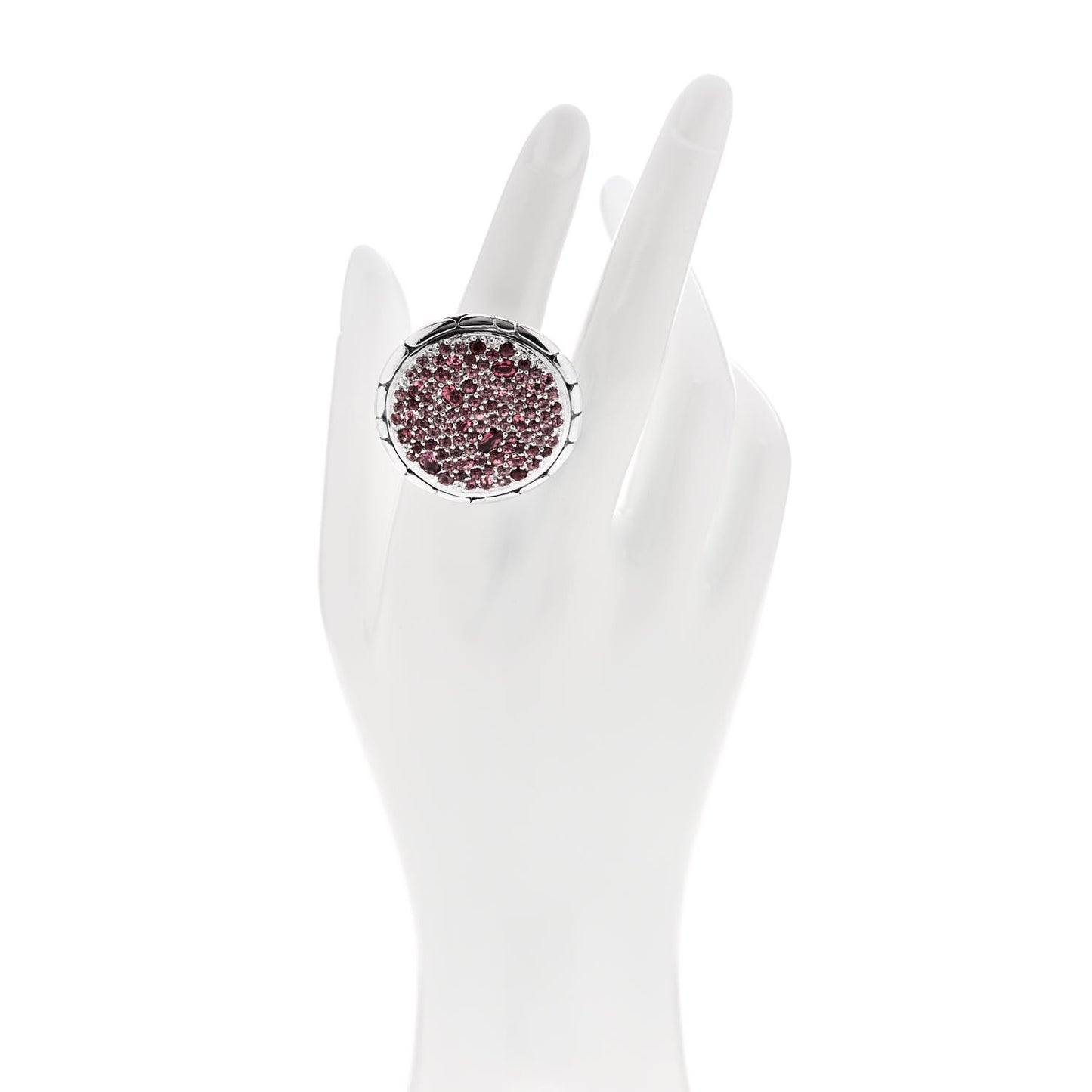Sterling Silver Garnet Kali Lava Ring 54 7
