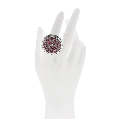 John Hardy Sterling Silver Garnet Kali Lava Ring 54 7 2 of 6