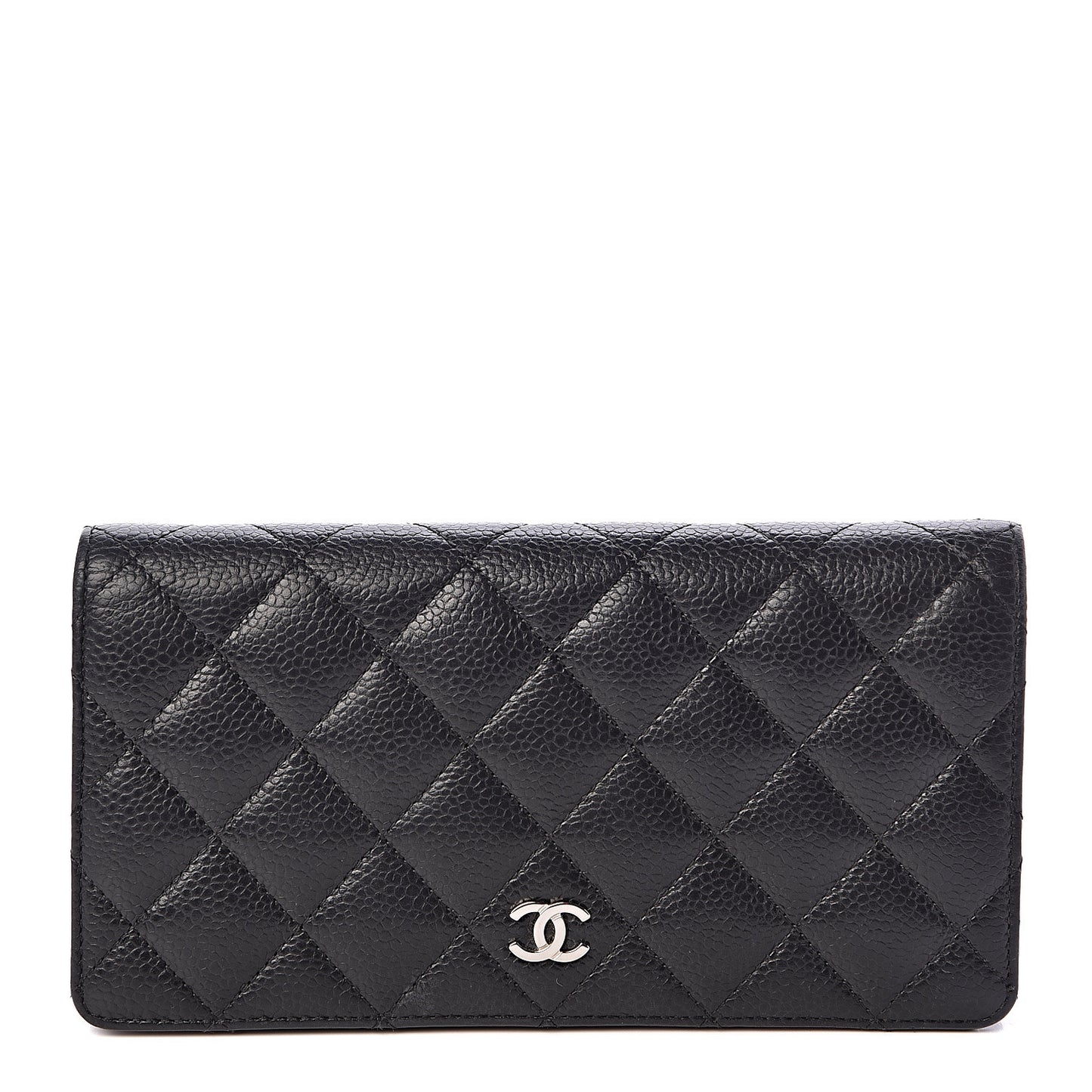 Caviar Quilted Yen Wallet Black