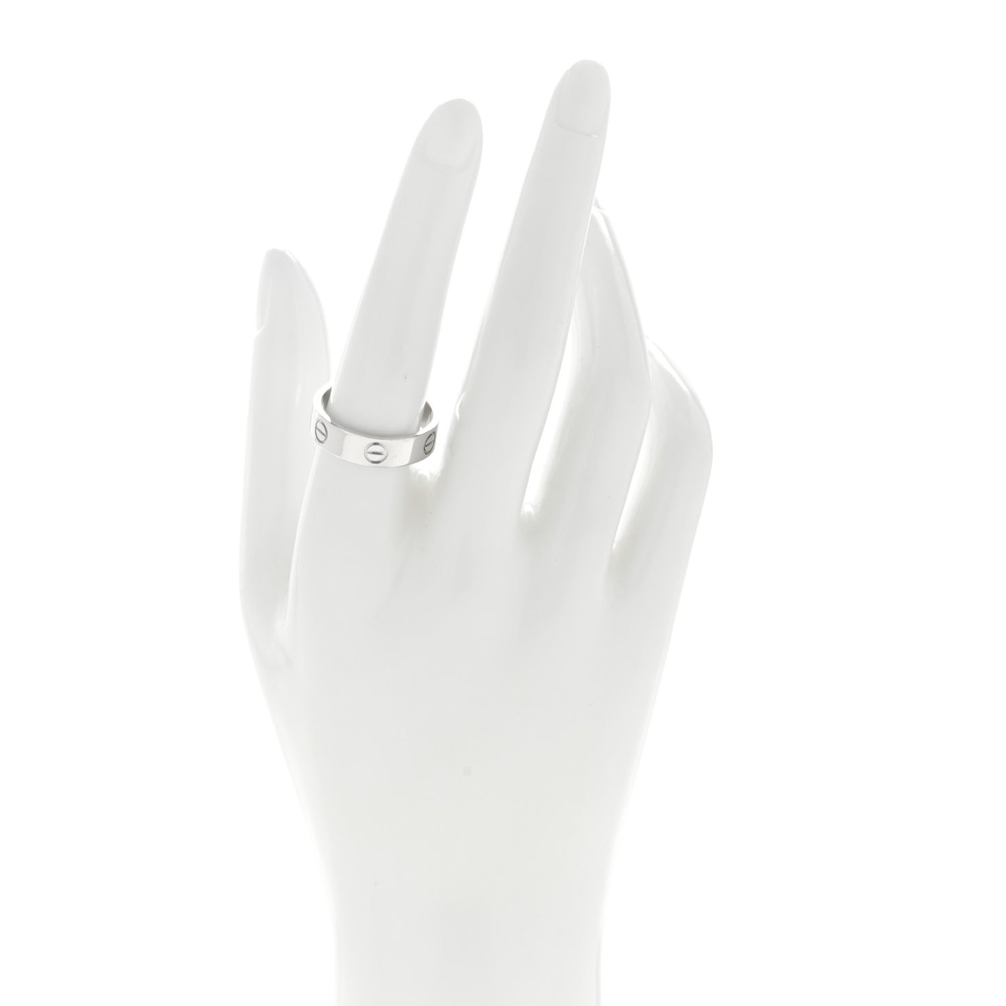 18K White Gold 5.5mm LOVE Ring 58 8.25
