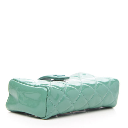 Chanel Patent Quilted Mini Phone Holder Clutch Green 4 of 8