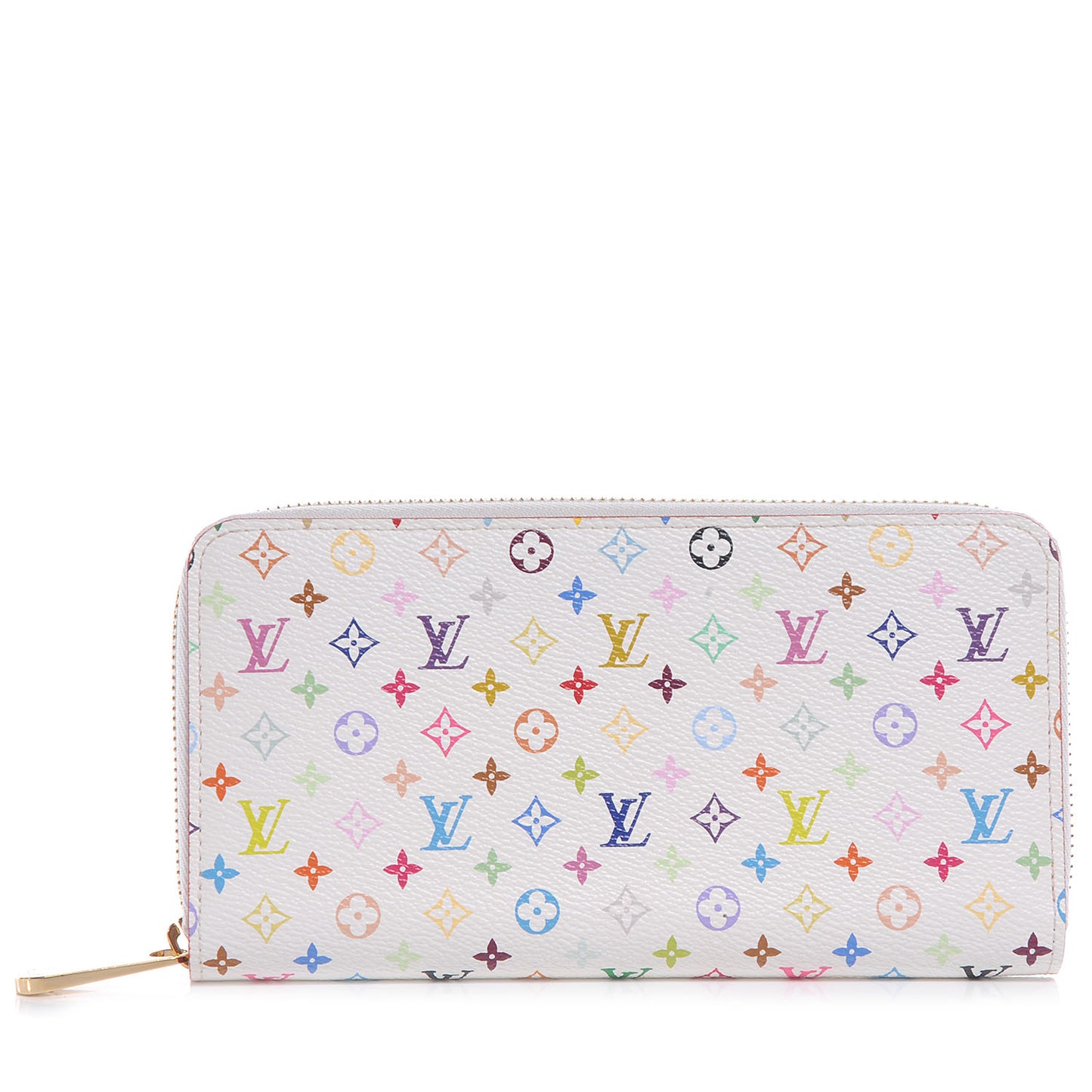 Monogram Multicolor Zippy Wallet White