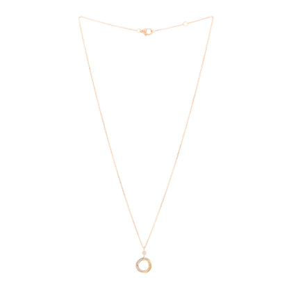 Cartier 18K Pink Yellow White Gold Diamond Trinity Pendant Necklace 2 of 3