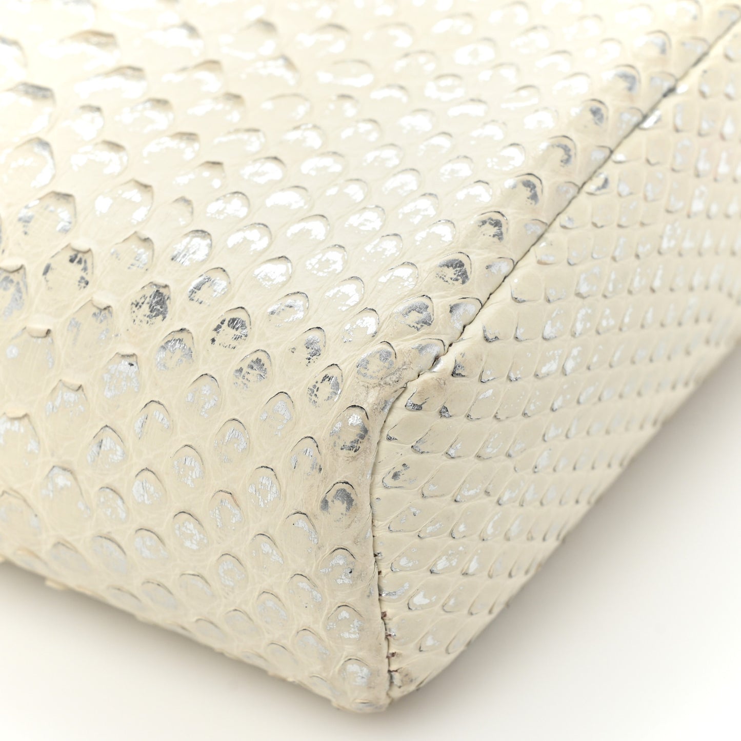 Snakeskin Phone Holder Pouch Clutch White