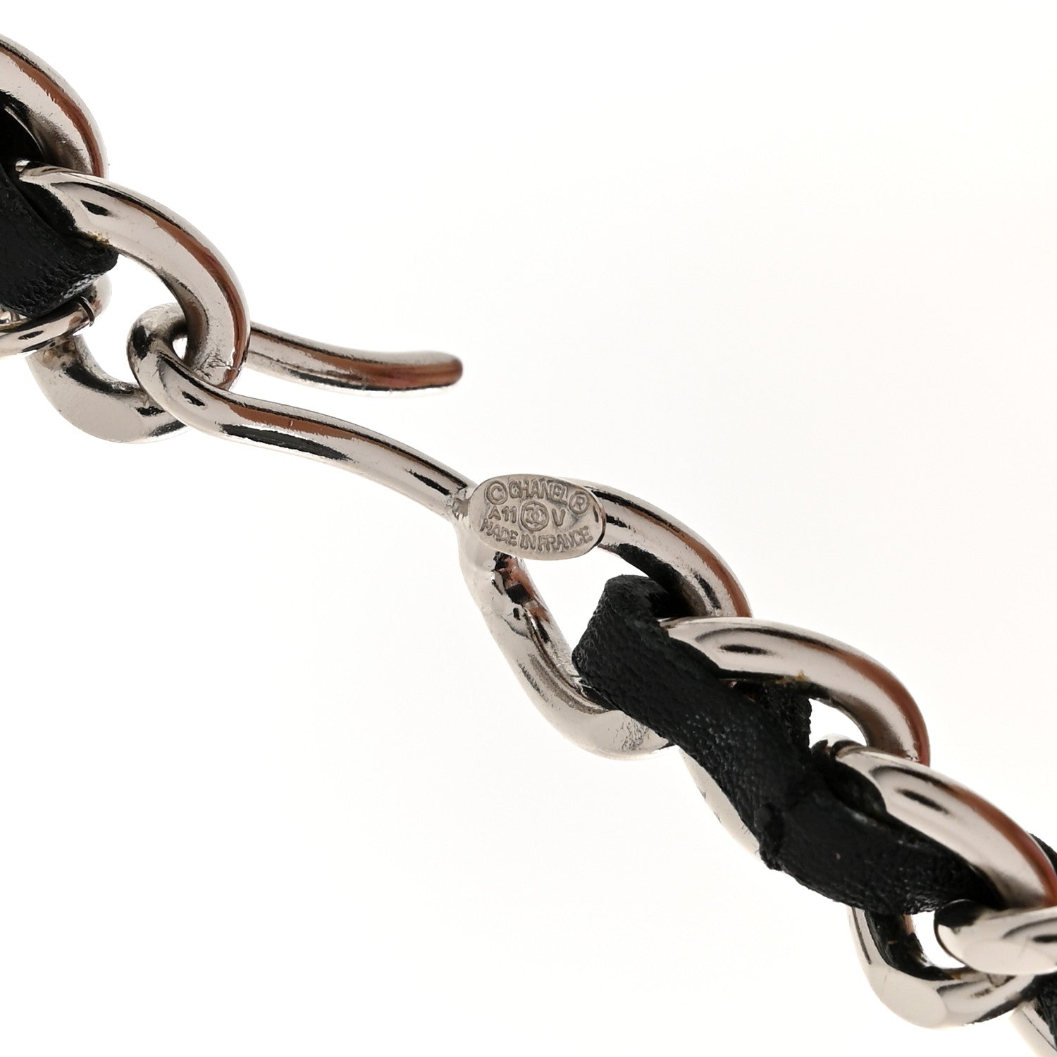 Chanel Lambskin Chain Logo Belt Black Gold 4 of 4