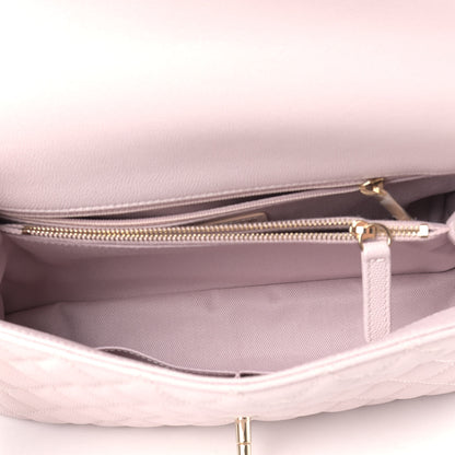 Chanel Caviar Quilted Small Coco Handle Flap Light Pink 5 of 9