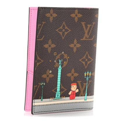Louis Vuitton Monogram 2022 Christmas Animation Paris Passport Cover Pink 3 of 7