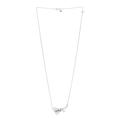 Graff 18K White Gold Diamond Tilda's Bow Pendant Necklace 3 of 4