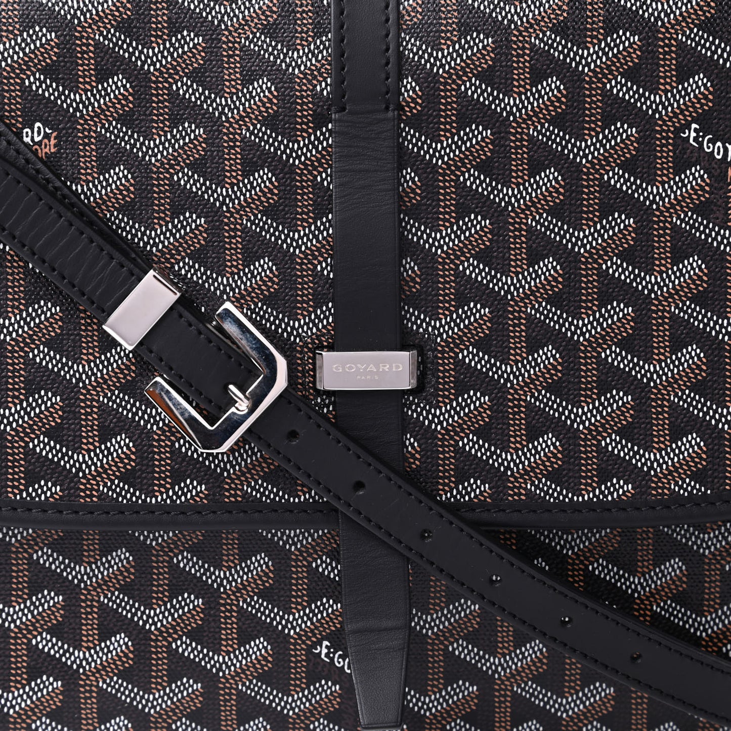 Goyardine Belvedere II MM Messenger Bag Black