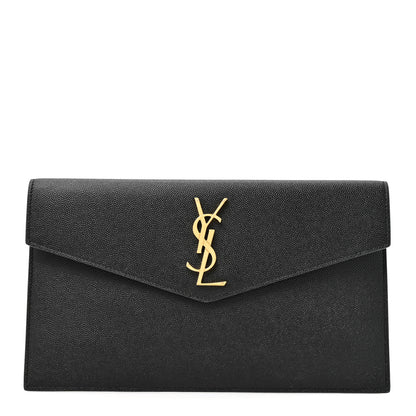 Saint Laurent Grain De Poudre Uptown Pouch Black 1 of 8