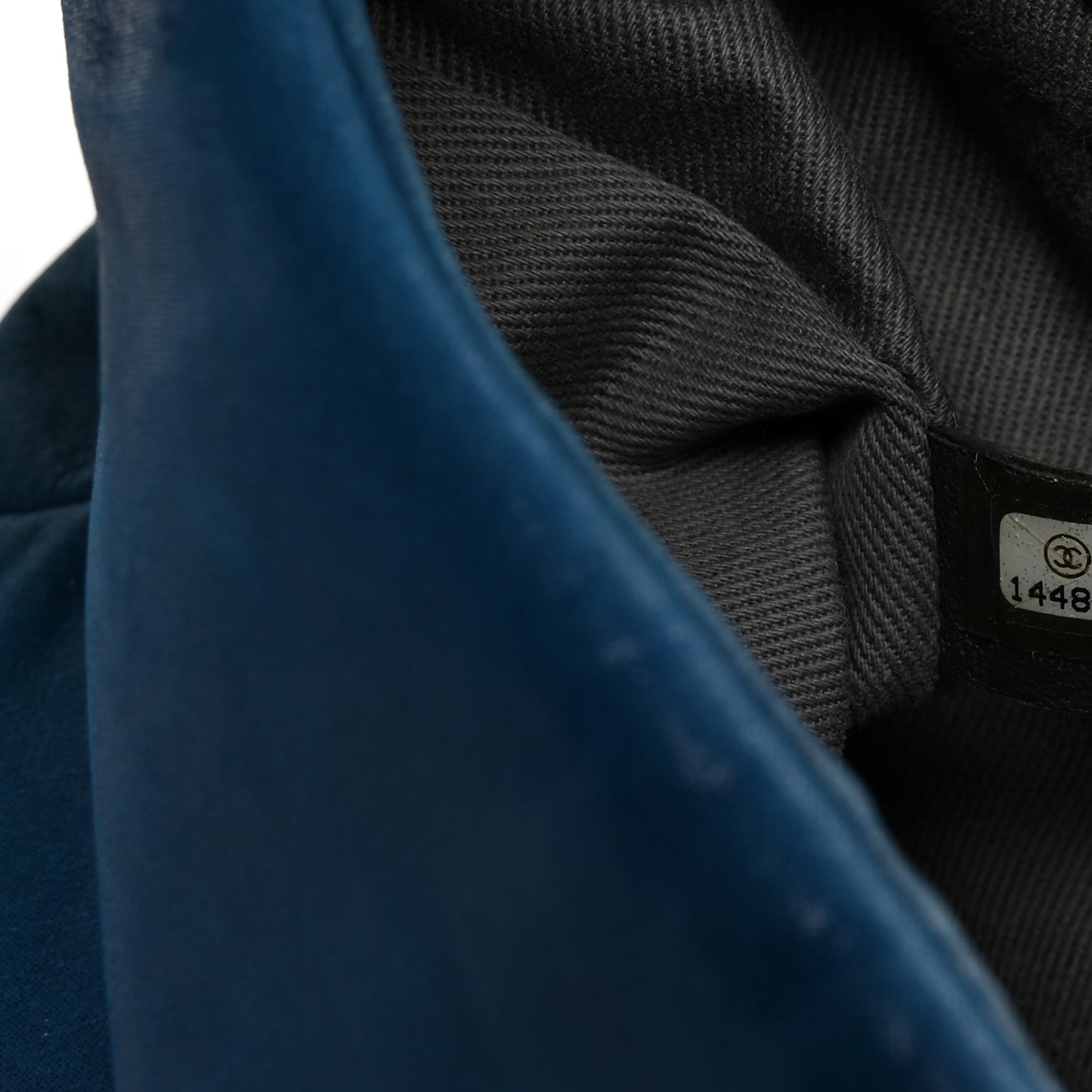 Iridescent Calfskin Glint Flap Blue