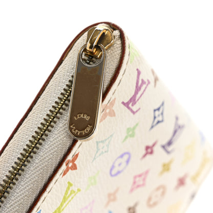 Louis Vuitton Monogram Multicolor Zippy Coin Purse Wallet White 17 of 22