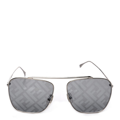 Fendi Metal Aviator Sunglasses FF0406/S Silver 4 of 7