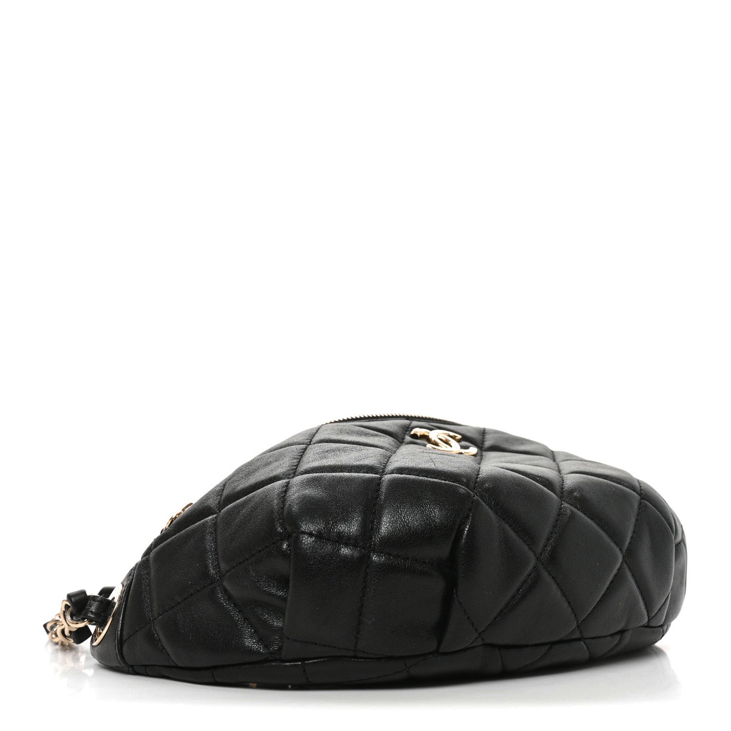 Chanel Shiny Lambskin Quilted Belt Bag Black 4 of 10