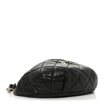 Chanel Shiny Lambskin Quilted Belt Bag Black 4 of 10