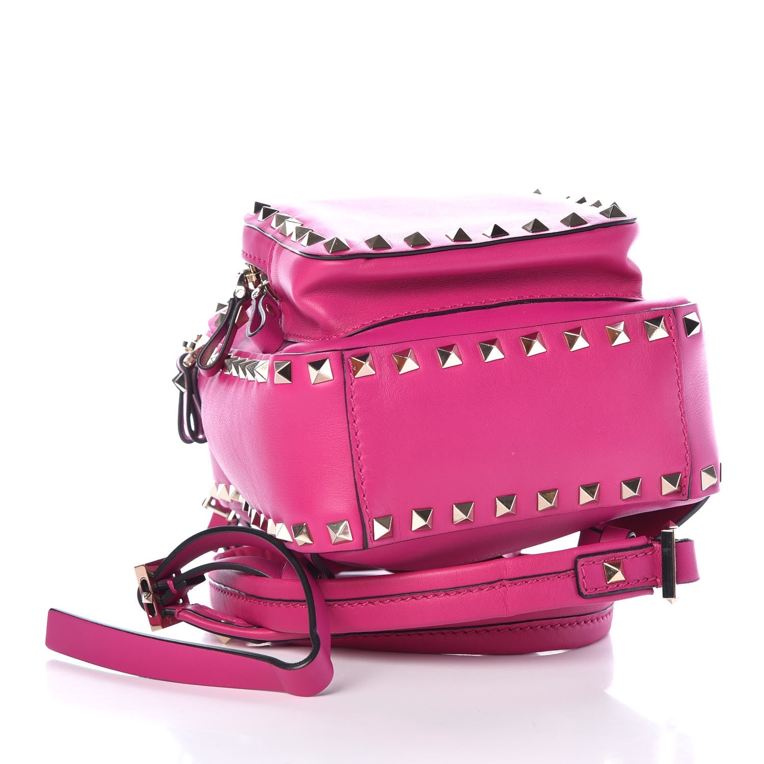 Valentino Garavani Calfskin Mini Rockstud Backpack Fuxia 4 of 7