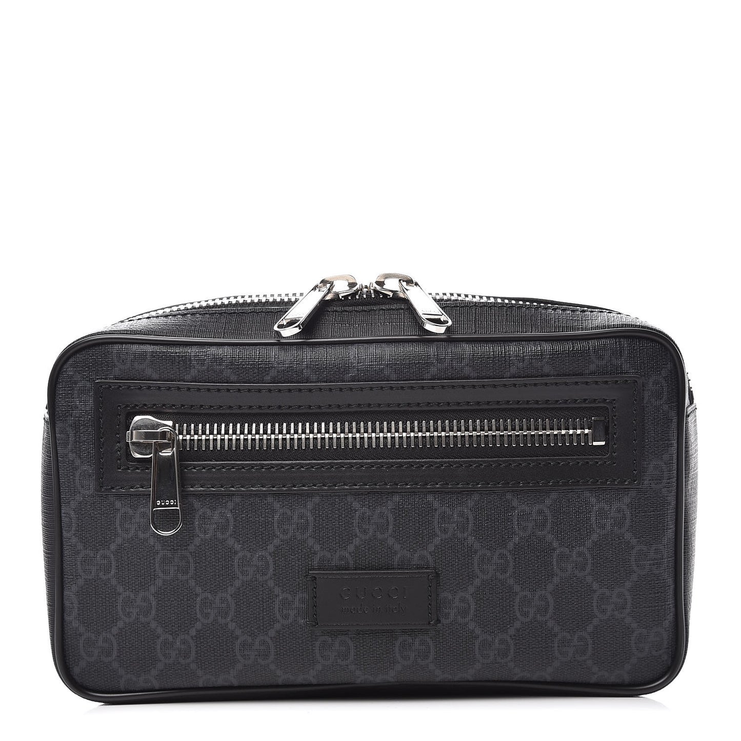 Soft GG Supreme Monogram Web Belt Bag Black Grey