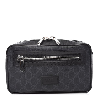 Gucci Soft GG Supreme Monogram Web Belt Bag Black Grey 1 of 8