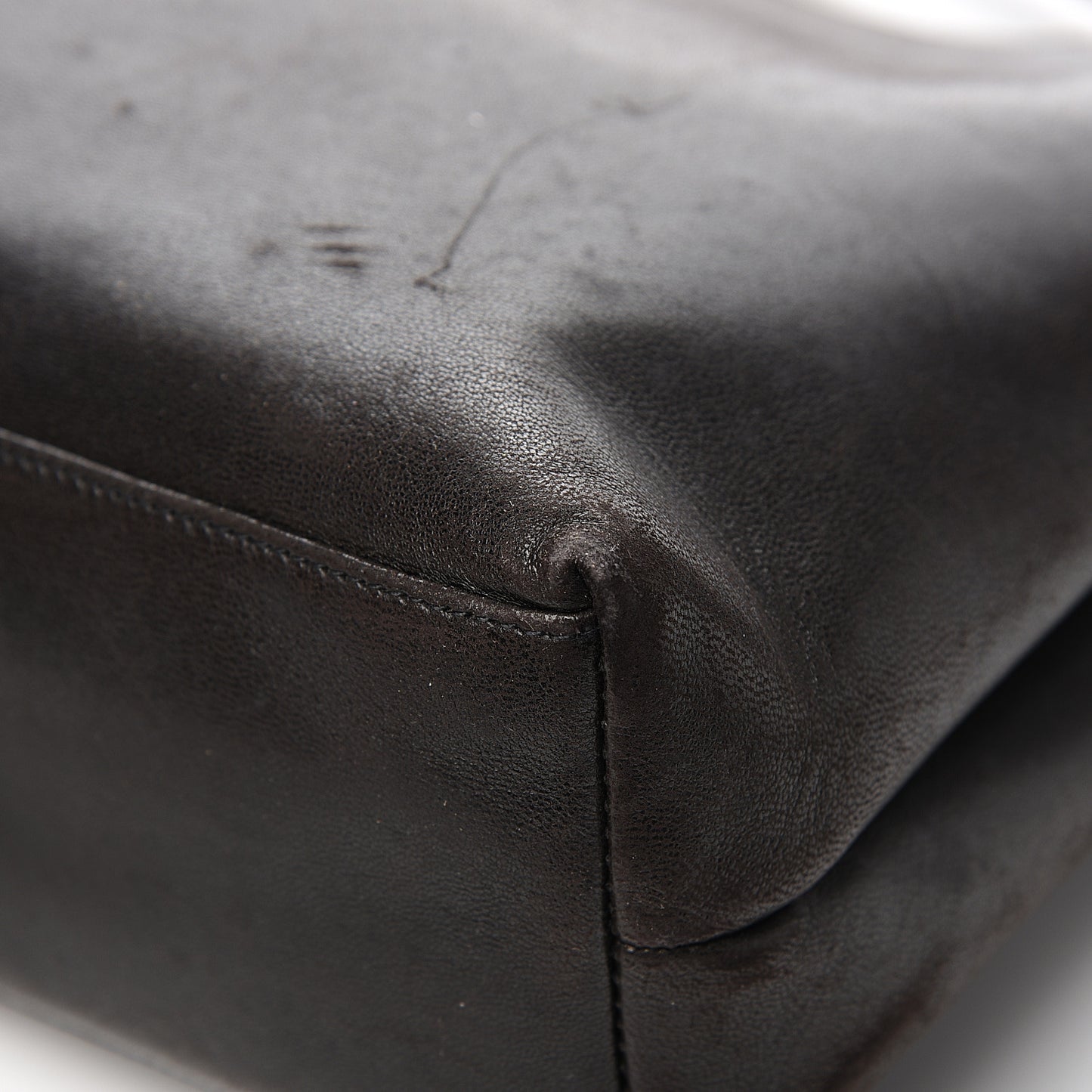 Lambskin CC Flap Shopping Tote Black