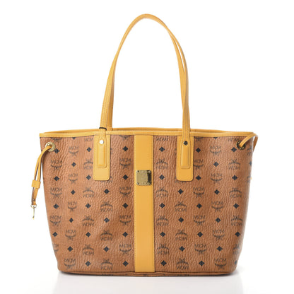 MCM Visetos Medium Liz Reversible Shopper Tote Cognac Yellow 3 of 15